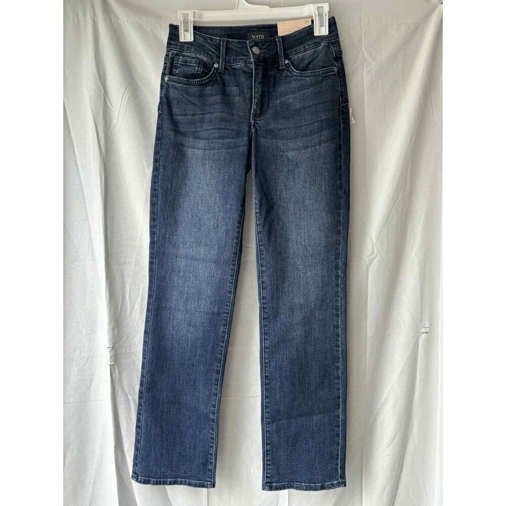 NYDJ Marilyn Straight Lana LiftXTuck Technology Cool Embrace Jean Size 0 Petite